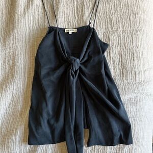 Djerf Avenue Charcoal Tie-Front Camisole